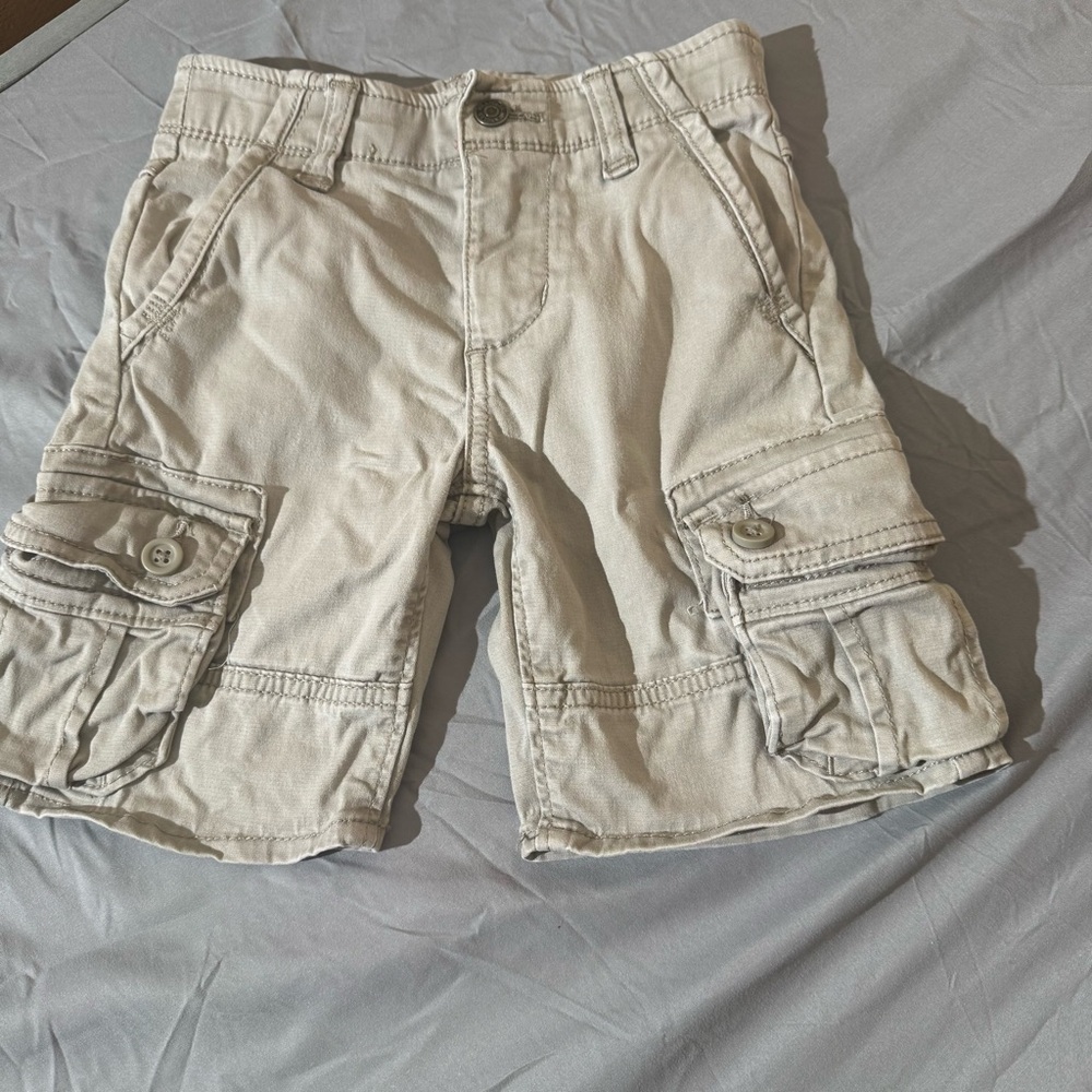 Wrangler Light Tan Cargo Shorts Boys Size 4 regular
